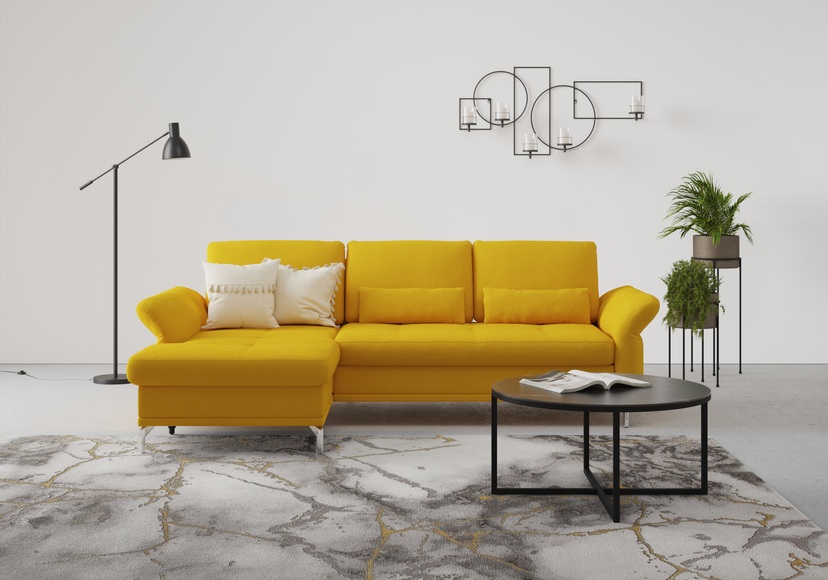 INOSIGN Ecksofa »Palm Beach«, Federkern, mit Sitztiefenverstellung, wahlweise mit Bettfunktion, Bettkasten und Armteilverstellung