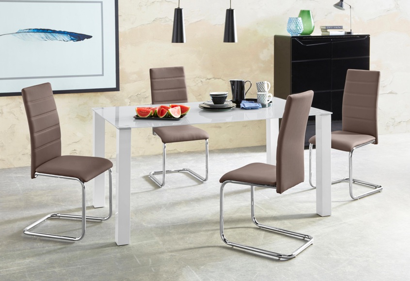 my home Essgruppe, (Set, 5 tlg.), mit Glastisch