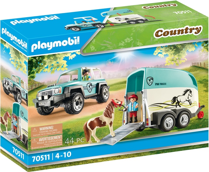 PLAYMOBIL® 70511 PKW mit Ponyanhänger