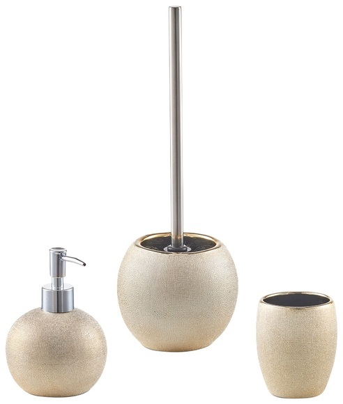 Zeller Present Badaccessoires-Sets »Glitter«, aus hochwertigem Steinzeug