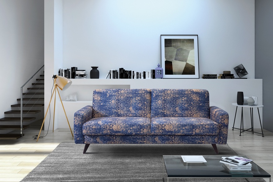 exxpo - sofa fashion 3-Sitzer, mit Schlaffunktion, Bettkasten und Holzfüsse