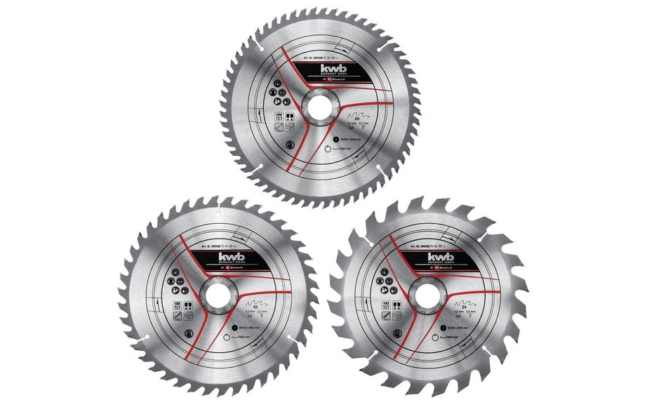 kwb Kreissägeblattsatz 3 Stk. Ø250 x ø30 3.2 mm