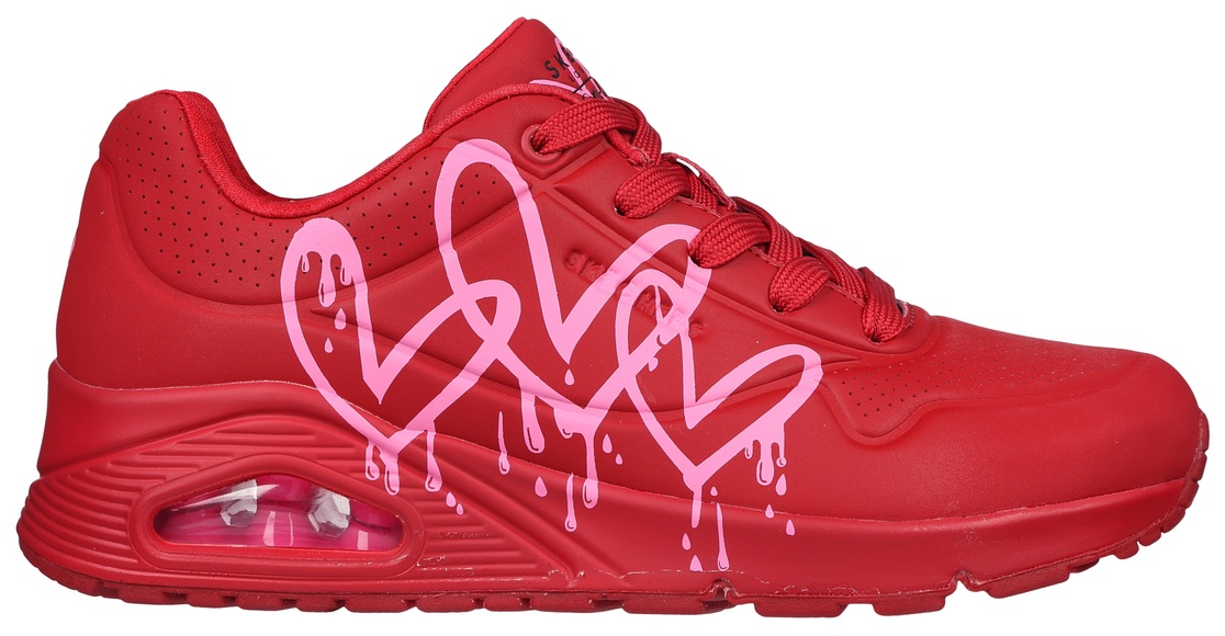 Skechers Sneaker »UNO DRIPPING IN LOVE«, mit Herzen-Graffity-Print
