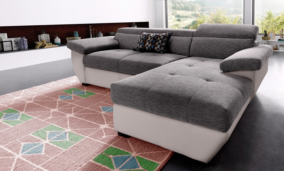 COTTA Ecksofa, inklusive Kopfteilverstellung, wahlweise mit Bettfunktion + Bettkasten