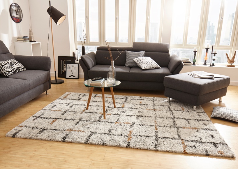 Hochflor-Teppich, »Grid«, MINT RUGS, rechteckig, Höhe 30 mm