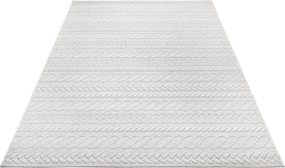 freundin Home Collection Designteppich »Somba«, rechteckig, 4 mm Höhe, Flachgewebe In und Outdoor geeignet, Makramee Optik, Balkon, Terrasse, Garten, Wohnzimmer, Robust, Pflegeleicht