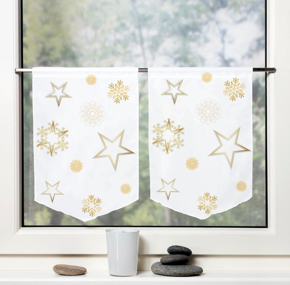 HOME WOHNIDEEN Vorhang »STARIO«, Fensterbilder Voile digital bedruckt
