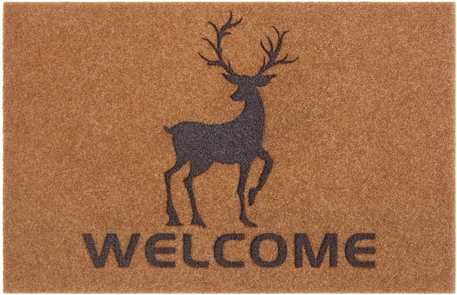 White Label - Fussmatte - 45 x 70 cm - Braun und Schwarz