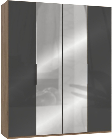Fresh To Go Kleiderschrank »Level«, mit Glas- und Spiegeltüren