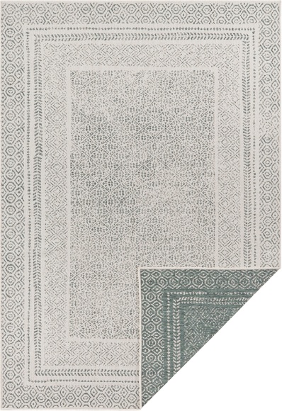 Home affaire Teppich »Bernard«, rechteckig, 5 mm Höhe, In-und Outdoor geeignet, Wohnzimmer, Balkon, Terrasse, Garten, Robust, Pflegeleicht, Flachgewebe, Wendeteppich