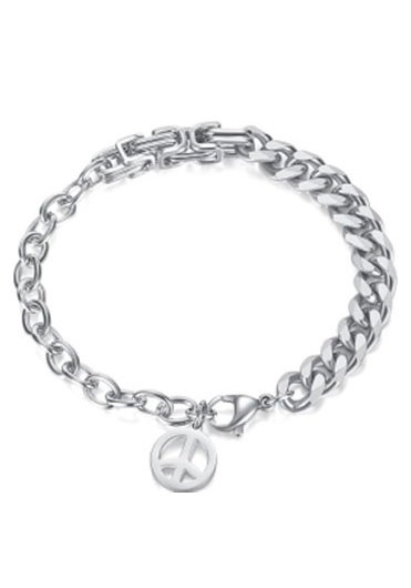 Firetti Edelstahlarmband »Schmuck Geschenk, Peace, Frieden«, zu Hoodie, Kleid, Shirt, Jeans, Sneaker! Anlass Geburtstag Weihnachten