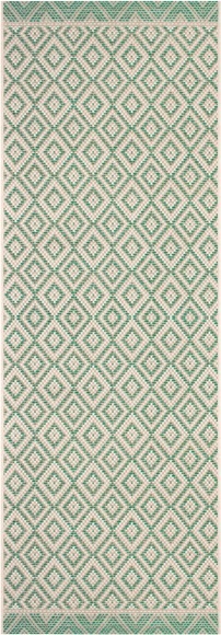 White Label - In-& Outdoor Teppich Capri - 70 x 200 cm; - Grün, Creme