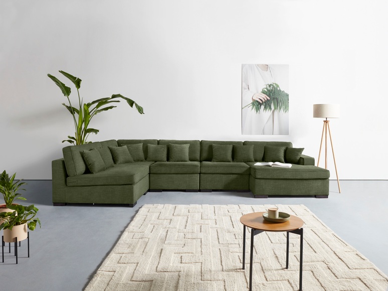 Guido Maria Kretschmer Home&Living Wohnlandschaft »Skara«, (5 St.), Lounge-Sofa mit Federkern-Polsterung, in vielen Bezugsvarianten, auch recycelt