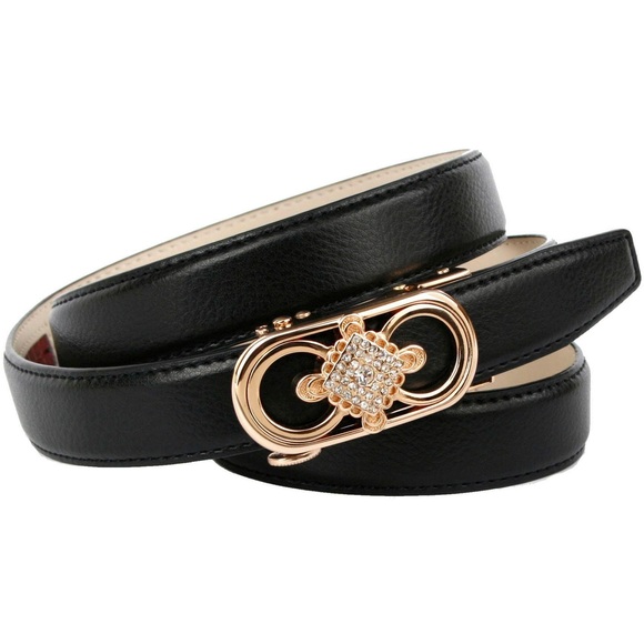 Anthoni Crown 2, 4 cm Automatic Ledergürtel mit aufwendiger Schmuck-Schließe
