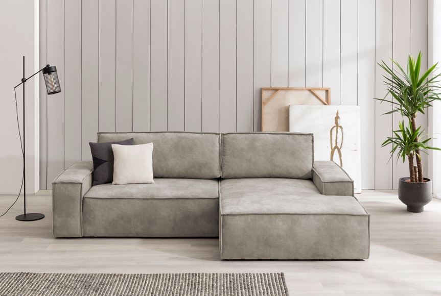 Home affaire Ecksofa »SHERWOOD«, mit Bett-Funktion (Liegefläche 210x136 cm), mit 2 losen Rückenkissen