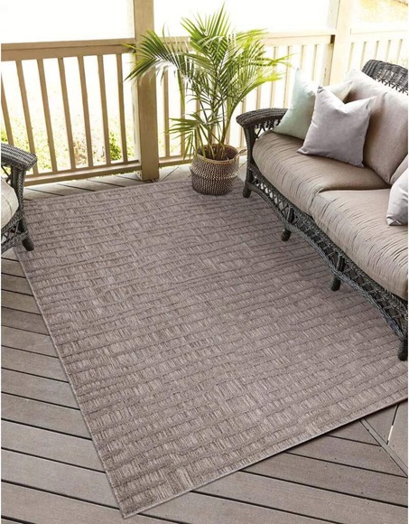 Carpet City Teppich »Santorini«, rechteckig, 5 mm Höhe, 3D-Effekt, für Wohnzimmer, Flur, Küche, Wintergarten, Balkon, Wetterfest & UV-beständig