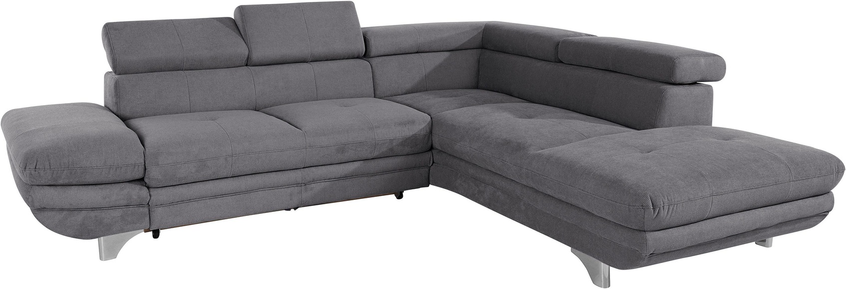 COTTA Ecksofa, inklusive Kopf- und Armteilverstellung, wahlweise mit Bettfunktion