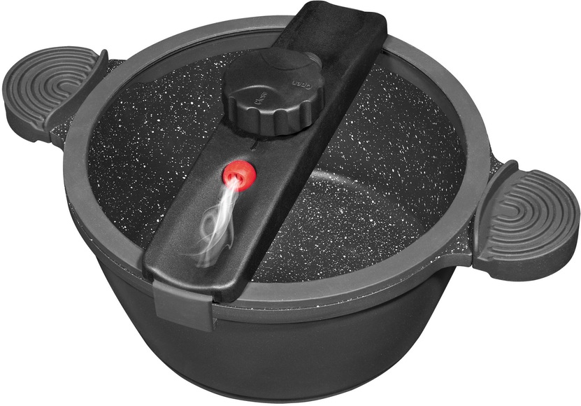 Stoneline Dampf- und Energiespar-Topf mit Deckel Ø 24 cm Stoneline schwarz