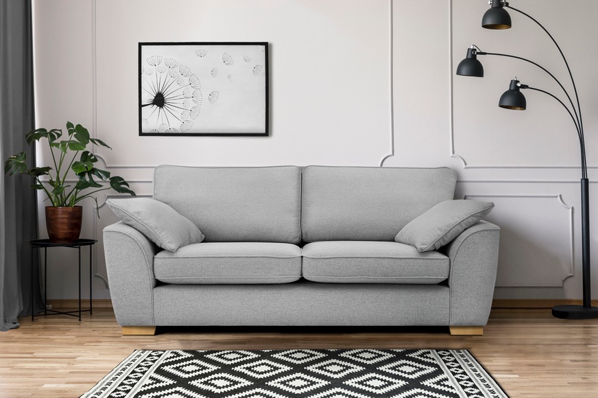 DELAVITA 3-Sitzer »Savoy«, gemütliches Sofa mit vielen Kissen, in 2 Bezugsqualitäten