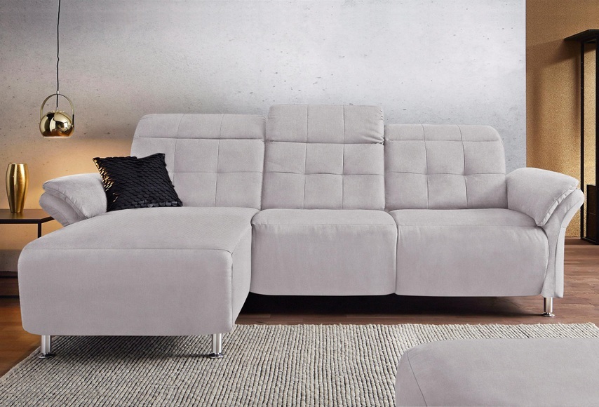 Places of Style Ecksofa »Manhattan«, 2 Sitze mit elektrischer Relaxfunktion, verstellbare Armlehnen