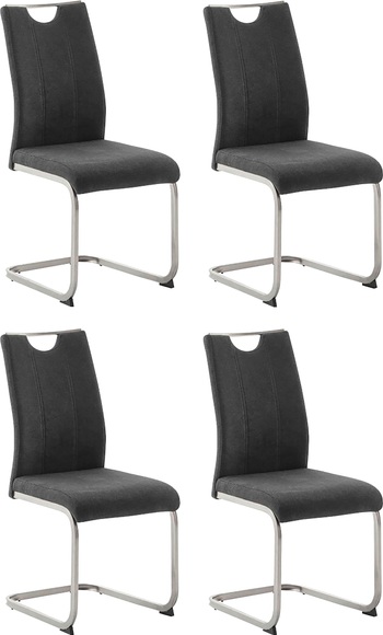 MCA furniture Freischwinger »MCA TERESINA Schwingstuhl mit Griffloch«, Feingewebe, Griffloch