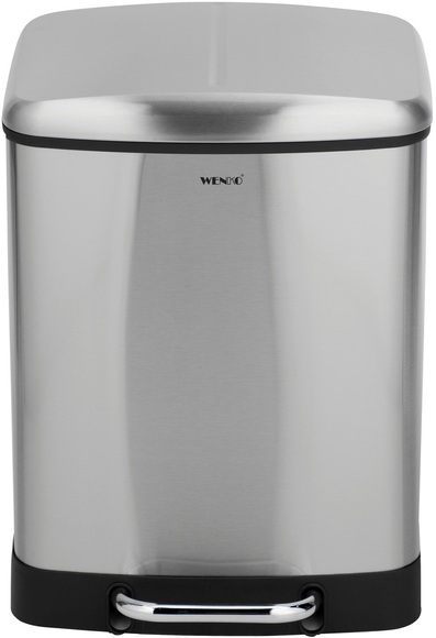 WENKO Mülleimer »Studio Easy-Close Du«, Edelstahl 2 x 12 L, rostfrei, Absenkautomatik