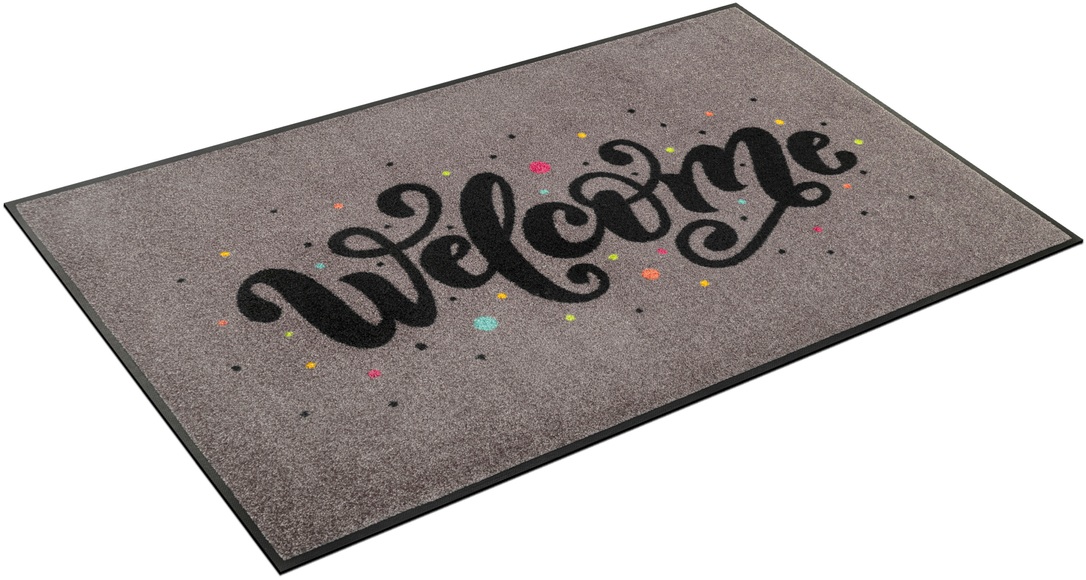 wash+dry by Kleen-Tex Teppich »Welcome Confetti«, rechteckig, 7 mm Höhe