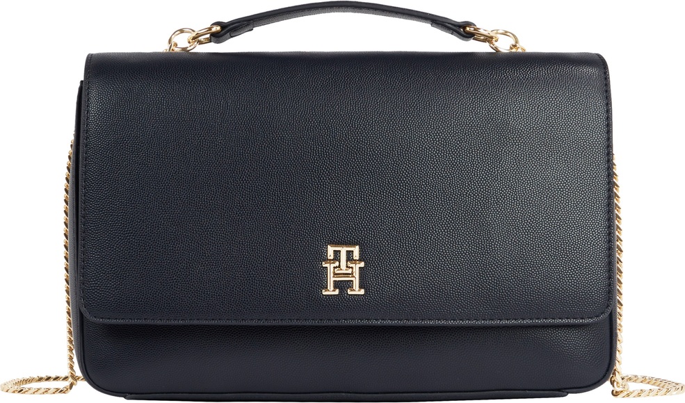 Tommy Hilfiger Umhängetasche »TH TIMELESS FLAP CROSSOVER«, mit TH-Monogramm-Emblem vorne