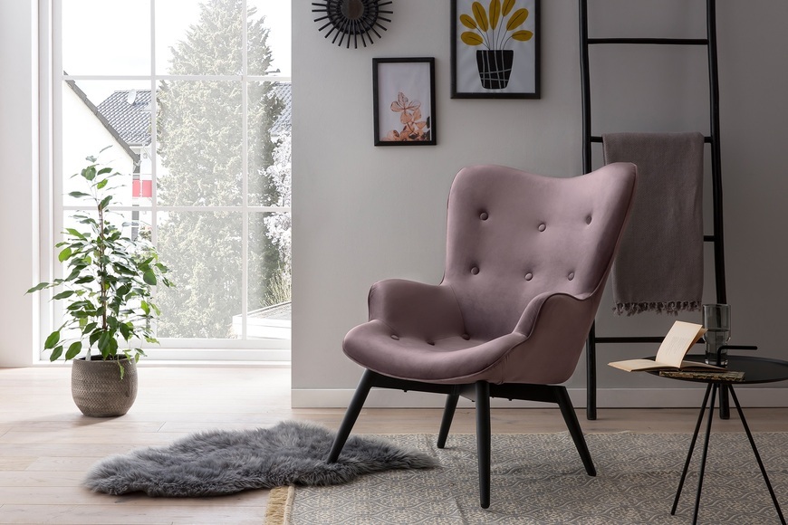 Sessel Samt rosa