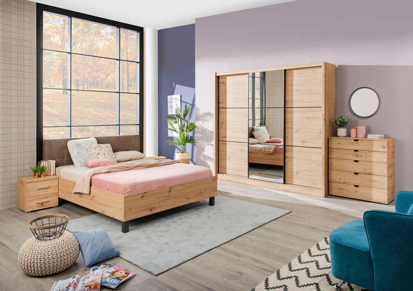 my home Schwebetürenschrank »Navara«, mit Spiegel und zusätzlichen Einlegeböden
