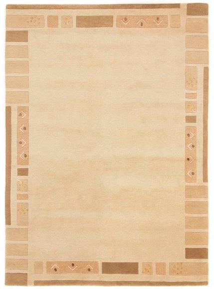 carpetfine Wollteppich »Nepal Jaipur«, rechteckig, 20 mm Höhe, reine Wolle, handgeknüpft, Wohnzimmer