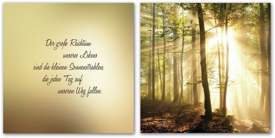 Home affaire Leinwandbild »Der grosse Reichtum unseres Lebens sind…« (Set)
