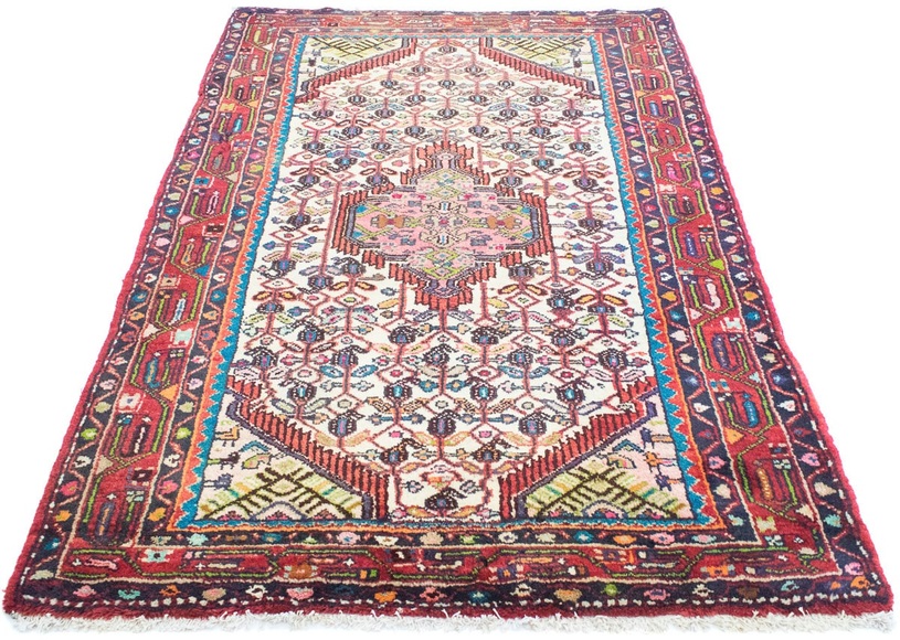 morgenland Wollteppich »Lilian Teppich handgeknüpft beige«, rechteckig, 12 mm Höhe, handgeknüpft