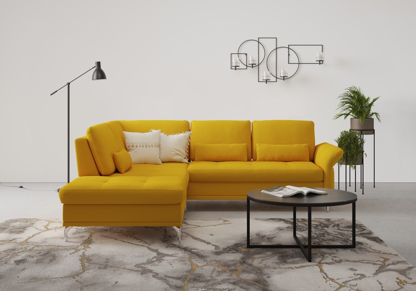 INOSIGN Ecksofa »Palm Beach«, Federkern, mit Sitztiefenverstellung, wahlweise mit Bettfunktion, Bettkasten und Armteilverstellung