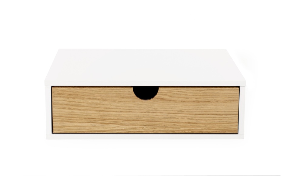 Woodman - Regal Farsta - 40 x 30 x 15 cm - Hellbraun und Weiss
