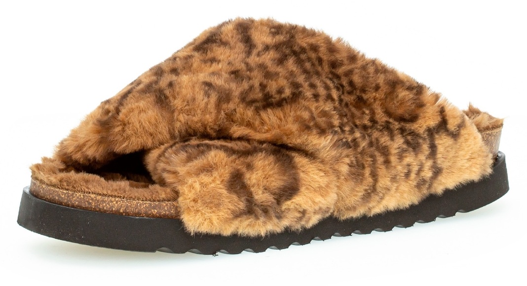 Gabor Plüsch Hausschuhe, im Animal Look