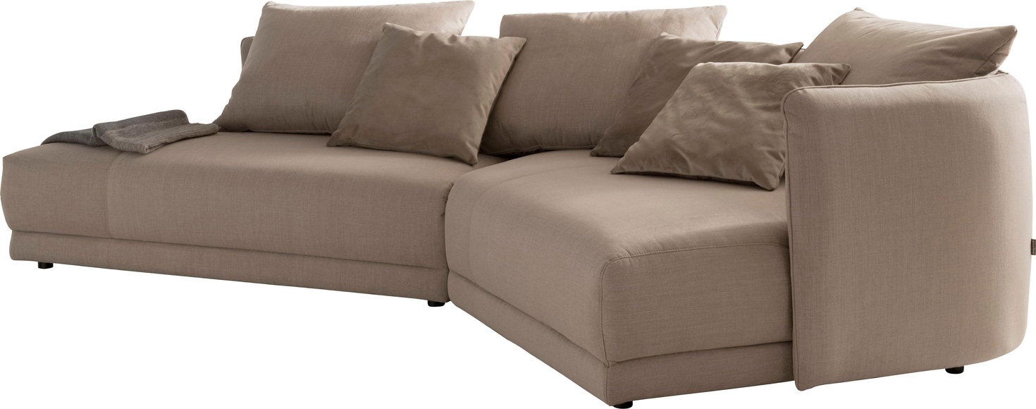 designwerk Ecksofa »New York«, mit moderner Rundung im Korpus