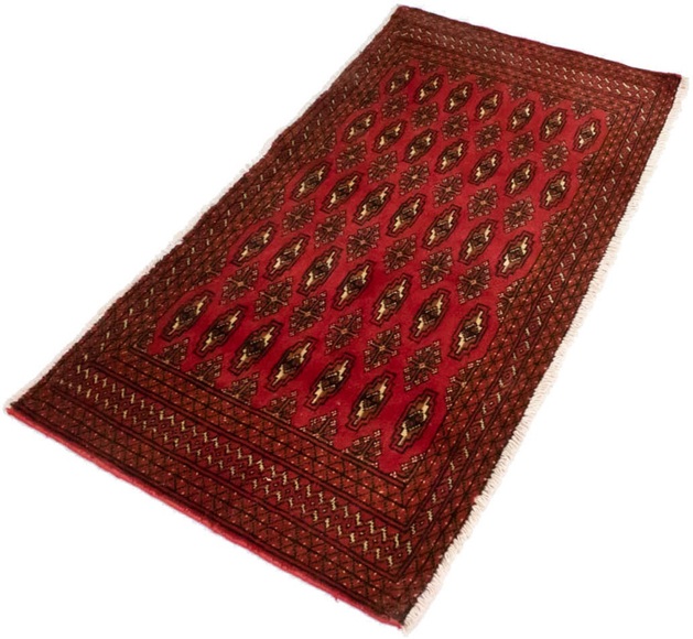 morgenland Wollteppich »Turkaman Teppich handgeknüpft rot«, rechteckig, 8 mm Höhe