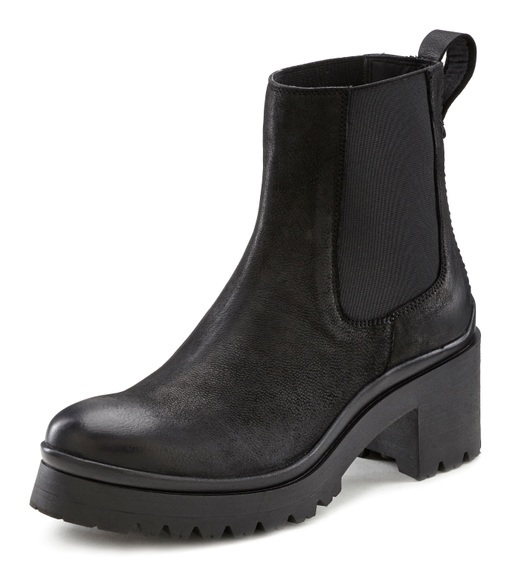 LASCANA Stiefelette, Chelsea Boots aus Leder mit modischem Blockabsatz
