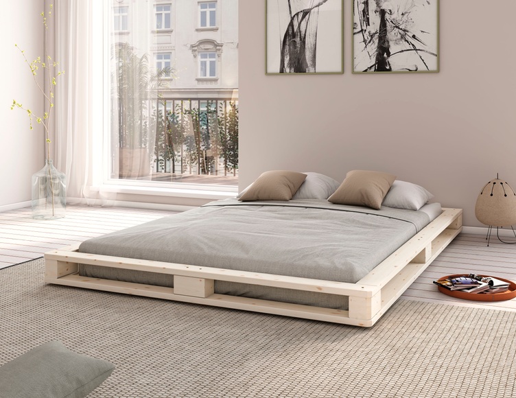 Home affaire Palettenbett »Palo«, Aus massiver Kiefer, mit Lattenrost