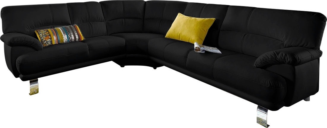 TRENDMANUFAKTUR Ecksofa, mit langem Schenkel
