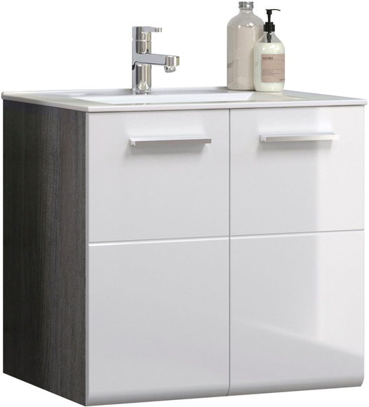 trendteam Waschbeckenunterschrank »Riva«, 2 Korpusfarben, Breite 62 cm, Hänge-Waschbeckenunterschrank