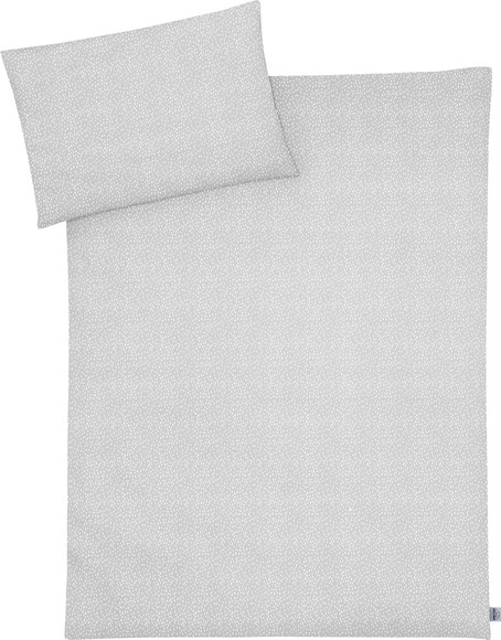 JULIUS ZÖLLNER Bettwäsche Tiny Squares Grey 100 x 135 cm - bunt