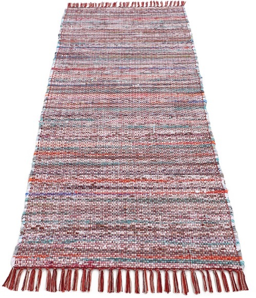 carpetfine Läufer »Kelim Chindi«, rechteckig, 6 mm Höhe, Flachgewebe Wendeteppich mit Fransen, Wohnzimmer
