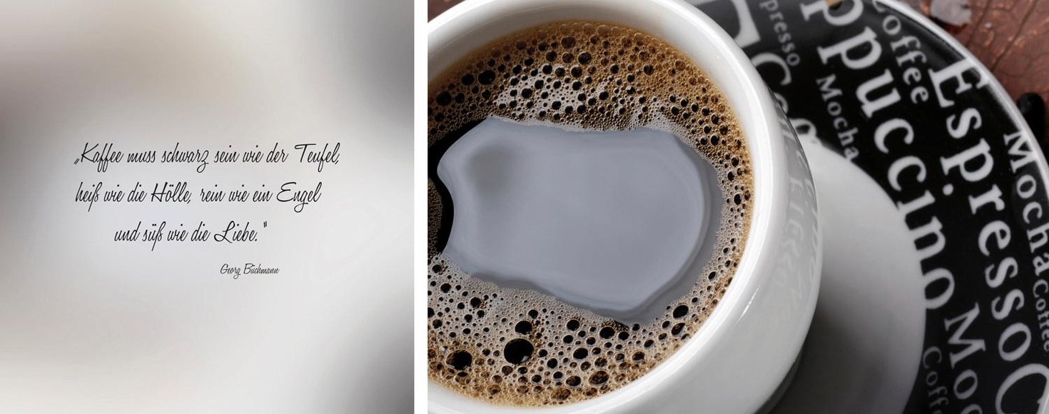 Leinwandbild »schwarzer Kaffee« (Set)