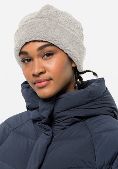 Jack Wolfskin Wintermütze Damen High Curl Beanie Women S braun winter pearl