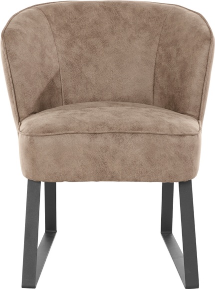 exxpo - sofa fashion Sessel, mit Keder und Metallfüssen, Bezug in verschiedenen Qualitäten, Frei im Raum stellbar
