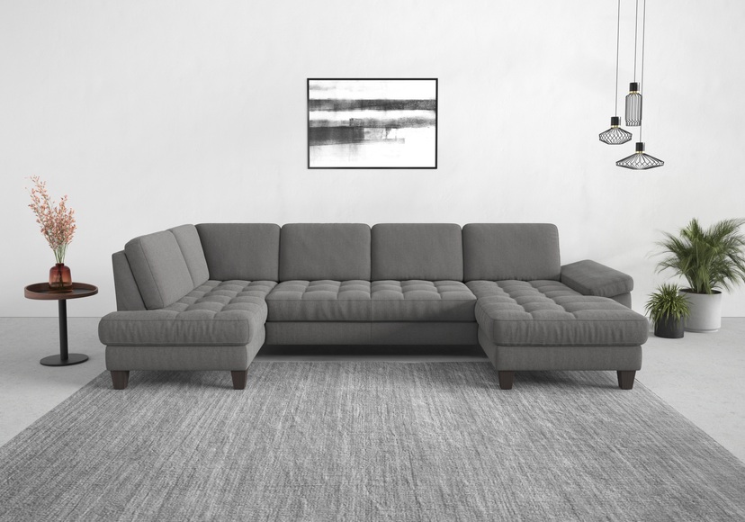 sit&more Wohnlandschaft, wahlweise mit Bettfunktion, Bettkasten, Sitztiefenverstellung