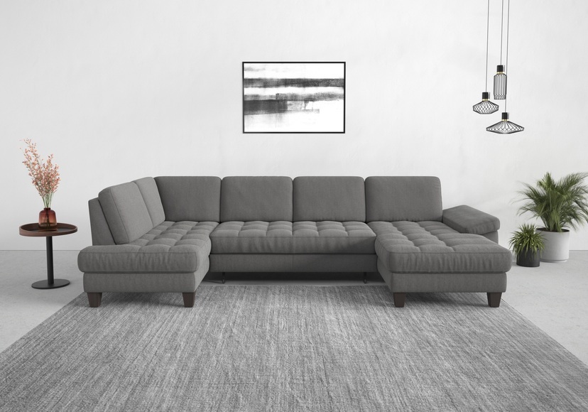 sit&more Wohnlandschaft, wahlweise mit Bettfunktion, Bettkasten, Sitztiefenverstellung