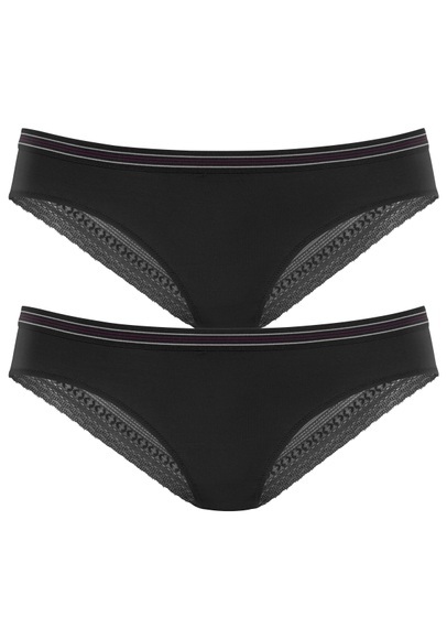 s.Oliver Bikinislip Packung, 2 Stk. mit zarter Spitze hinten